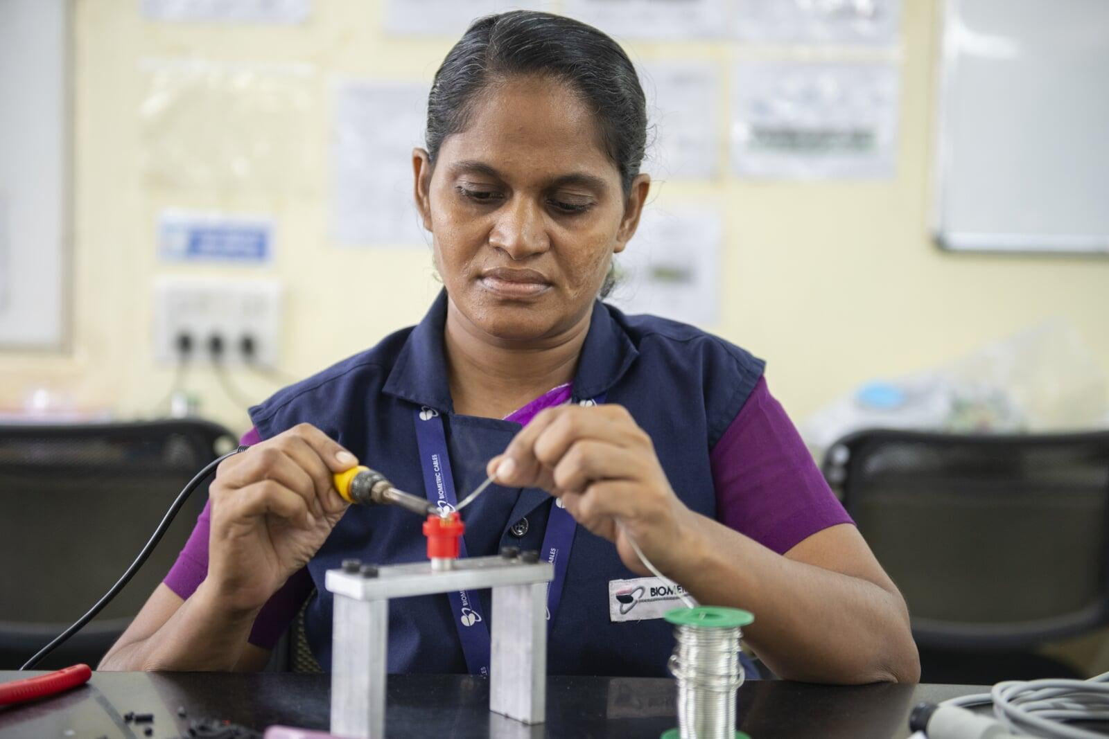 Wire harness soldering